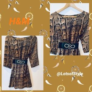 ❤️2 for $18❤️ H&M Snake Print Dress Sz 8🌴